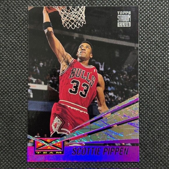 1993-94 NBA STADIUM CLUB BEAM TEAM Scottie Pippen Chicago Bulls 18/27 #18 - Picture 1 of 2